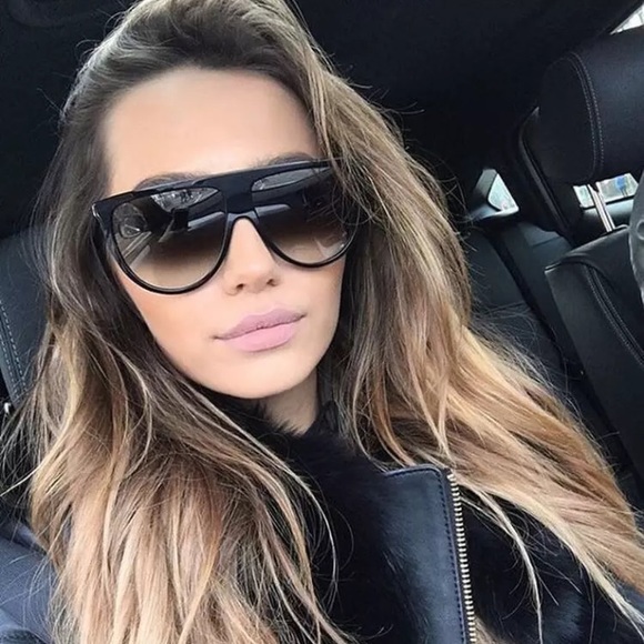 🆕 Oversized Flat Brow Sunglasses - Picture 2 of 6